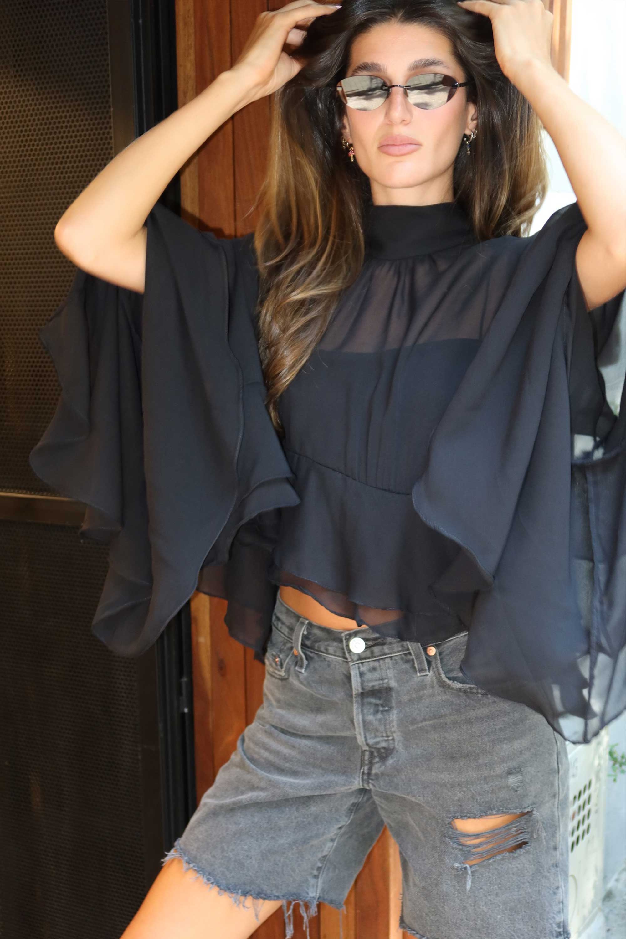 CAMISA FLUIDA ELLIPSE TRANSFORMACIÓN NEGRO - Image 3